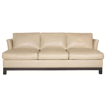 Contemporary Sofa with High Flared Arms